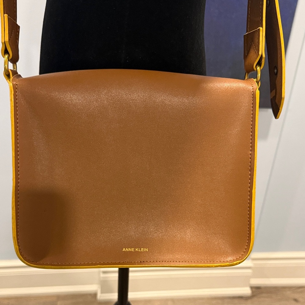 Tan Faux Leather Crossbody Bag - Picture 7 of 7